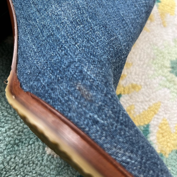 Chloe Edith Denim & Leather Short Boots - Picture 12 of 16